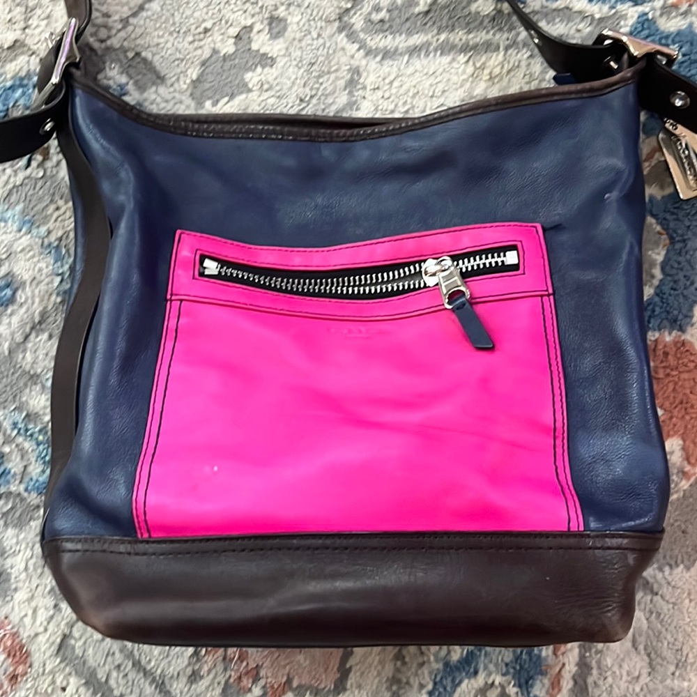 Coach Legacy Color Block Leather Duffle Bag